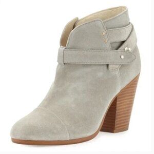 Rag & Bone Grey Suede Harrow Ankle Boots, Size EU 36 US 6